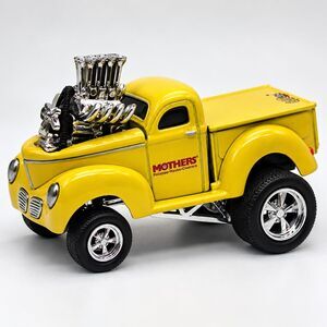 Muscle Machines CARtoons 40 Willys Pickup Mothers Yellow 1:64 Diecast Hot Rod